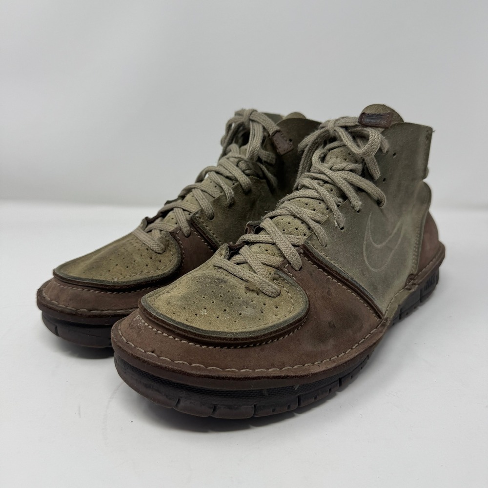 Vintage Nike Considered Mid Mens 10.5 Brown Green Preowned 311010-331 Flaws
